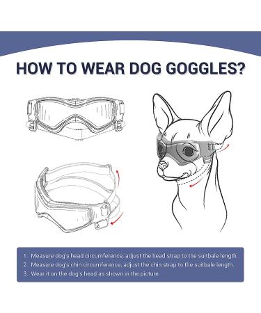 NAMSAN Medium Dog Goggles | Anti-UV Glare Sunglasses for Small to Medium Dogs | Adjustable Motorcycle Glasses for Doggy Eye Protection - Buy Online on GoSupps.com