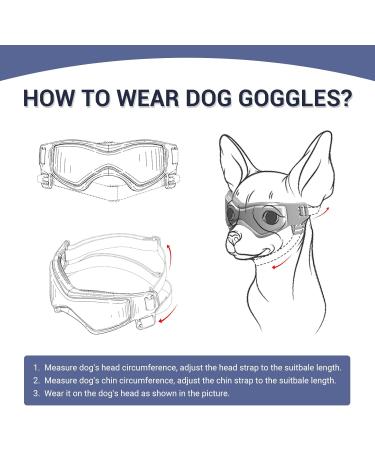Petleso Dog Glasses for Small Breeds - UV Protection & Windproof Pet Sunglasses with Adjustable Straps for Outdoor Activities - Orange V-Shape - Buy Online on GoSupps.com