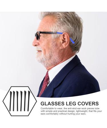 Jojofuny 12 Pairs Glasses Hanging Tips | Rubber Ear Pads for Men & Women | Durable & Comfortable Glasses Sleeves - Buy Online on GoSupps.com