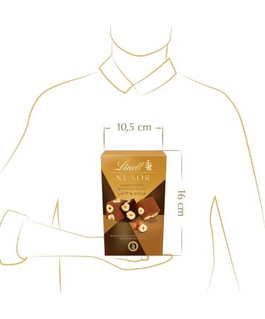 Lindt - NUXOR Cone - Milk and Black Chocolate With Whole Hazelnuts - Crunchy and Fondant 150g - Buy Online on GoSupps.com