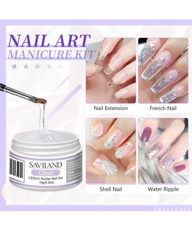 Saviland Builder Nail Gel Kit - Fiberglass Nail Extension & Strengthening at Home - Buy Online on GoSupps.com