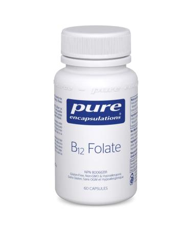 Pure Encapsulations B12 Folate - Energy Supplement to Support Nerves Energy Metabolism & Cognitive Support* - With Vitamin B Folate as Metafolin - 60 Capsules