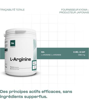 BioKyowa Japanese L-Arginine Extra-Pure Pre Workout Non-GMO For Congestion Strength and Endurance | Nutrielement by Nutrimuscle | 120 Capsules - Buy Online on GoSupps.com