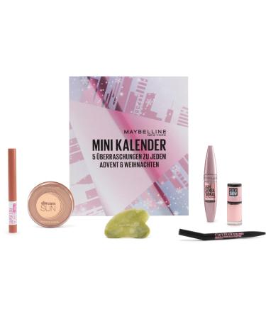 Maybelline New York Mini Advent Calendar 2023 NYC Sparkle with cosmetics behind 5 doors beauty advent calendar 2023 with make-up 1 piece Advent calendar 2023 Women Mini Advent calendar 2023 NYC Sparkle 5-part Advent calendar - Buy Online on GoSupps.com