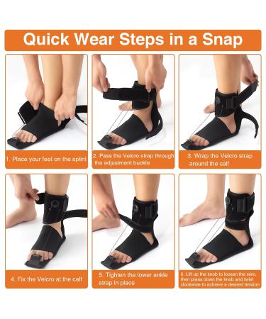 Adjustable Plantar Fasciitis Night Splint | Best Relief Brace for Men & Women | Alleviate Achilles Tendonitis Foot Drop & Heel Spur Pain - Buy Online on GoSupps.com