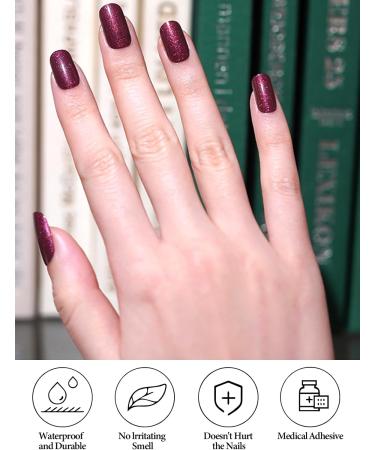 EBANKU 20 PCS Semi Cured Gel Nail Strips - Full Wraps Adhesive Stickers with Nail File - UV/LED Lamp Required - #9 - Buy Online on GoSupps.com