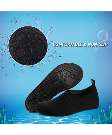 IceUnicorn Water Shoes Quick Dry Swim Aqua Socks | Women Men | Black | 16-17 Women/14-15 Men - Buy Online on GoSupps.com