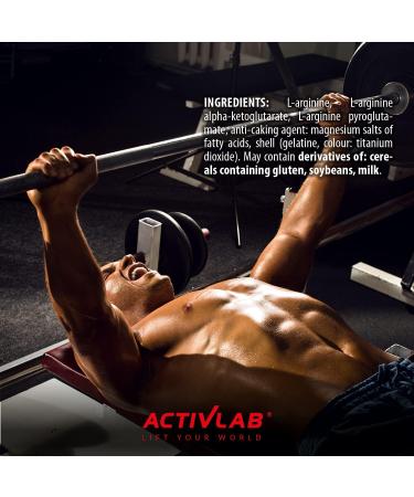 Activlab Arginine3 - 120 Capsules for Maximum Performance | Arginine Alpha-Ketoglutarate & Pyroglutamate | International Shipping Available - Buy Online on GoSupps.com