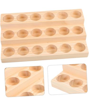 Exceart Essential Oils Storage Box - Wooden Aromatherapy Bottle Holder & Nail Polish Stand - Buy Online on GoSupps.com