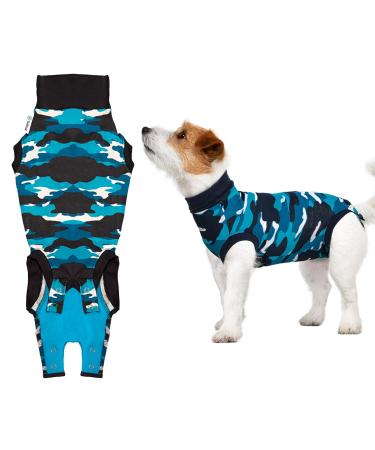 Suitical Recovery Suit Hund XXXS Blau Camouflage blau (tarnfarben) XXXS