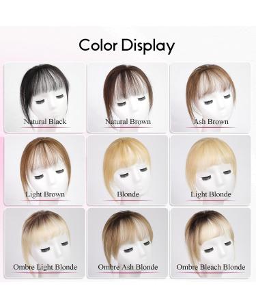 EMMOR Clip in Bangs 100% Human Hair Bangs with 3 Non-slip Clips 360 Cover Top HairPieces with 5 inch Wispy Fringes for enhancing Women's Facial Features(Ombre Bleach Blonde) 3D Wispy Bangs Ombre Bleach Blonde - Buy Online on GoSupps.com