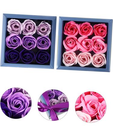 Beaupretty 4 Boxes Rose Box Mothers Day Mother s Day Rose Soap Rose Flower Gradient Rose Soap Bouquet Simulation Rose Soap Romantic Square Flower Box Soap Flower - Buy Online on GoSupps.com
