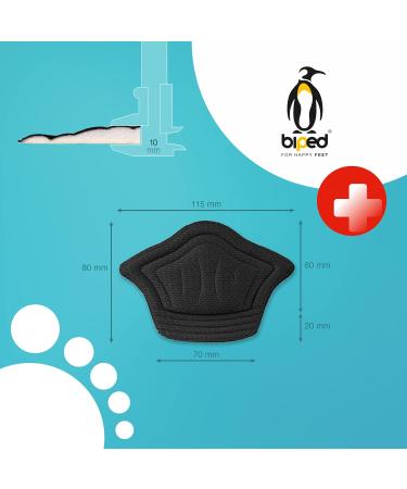 Biped Health Heel Cushions - Self-Adhesive 10mm Pillows for Big Shoes & Heel Pain Relief - Black z2802 - Buy Online on GoSupps.com