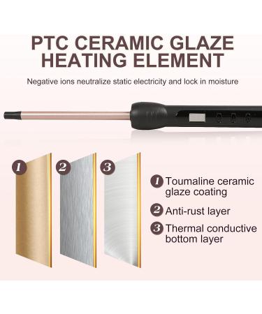 Small Curling Iron 3/8 Inch - Adjustable Ceramic Barrel Hair Wand for Tight Curls | Includes Heat Resistant Glove - Perfect for Long & Short Hair - Buy Online on GoSupps.com