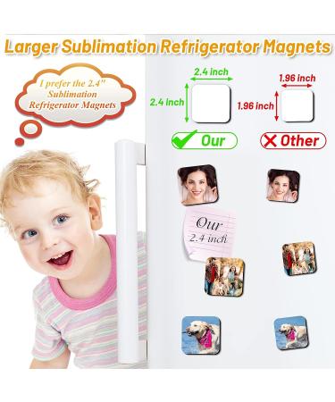 Sublimation Magnet Blanks - 40 PCS Personalized Bulk Set with 20 Larger Square Blanks and 20 Fridge Magnets - Ideal for Custom DIY Crafts and Home Decor (6 x 6 cm) - Buy Online on GoSupps.com