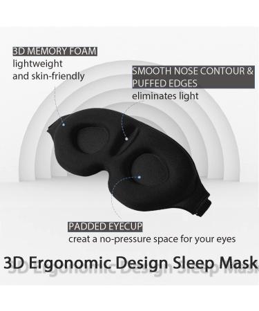 Adjustable Eye Mask for Lash Extensions - 3D Sleeping Mask with Ear Plugs for Women and Men - Ideal for Nap, Travel, and Night Use - Buy Online on GoSupps.com