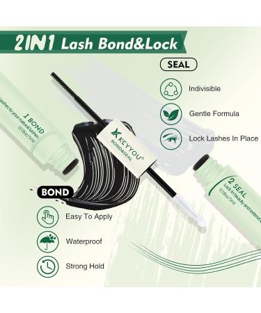 KEYYOU Lash Bond and Seal 10ML - Strong Gentle Waterproof Lash Glue for Sensitive Eyes | Perfect for Lash Clusters - Buy Online on GoSupps.com