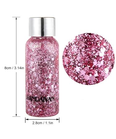 Buy Body Glitter Gel - Long Lasting Pink Liquid Glitter for Festivals & DIY Arts & Crafts - Buy Online on GoSupps.com