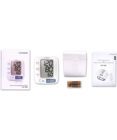 Citizen Blood Pressure Monitor Digital Wristwatch - Large Display Pulse & BPM with Irregular Heartbeat Hypertension and Body Movement Indicator - Storage Case & Battery Powered - Buy Online on GoSupps.com