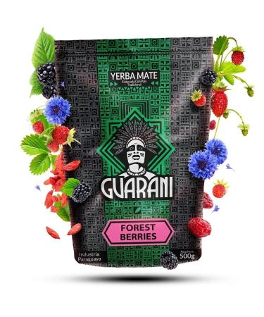 Guarani Forest Berries 500g Yerba Mate du Paraguay aux Fruits des Bois Goji Canneberge & P tales de Bleuet Saveur Intense et Fum e