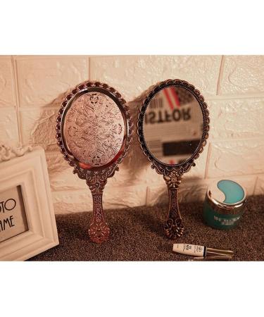 KABAKE Handheld Mirror with Handle | Small Vintage Makeup Cosmetic Mirror for Women | Bronze Compact Travel Packet Mirror - Buy Online on GoSupps.com