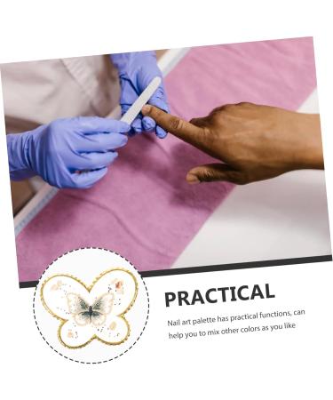 Tool Gel Nail Polish Nail Oil Nail Color Mixing Palette Nails Polish Palette Manicure Color Mixing Palette Nail Painting Palette Nail Display Pallet Resin Nail Art Painted 6.9x5.6cm Golden - Buy Online on GoSupps.com