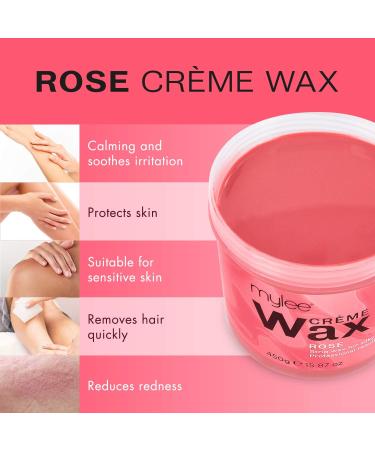 Mylee Complete Waxing Kit - Salon Quality Heater, Wax Strips, Spatulas, Lotion (Rose) - Buy Online on GoSupps.com