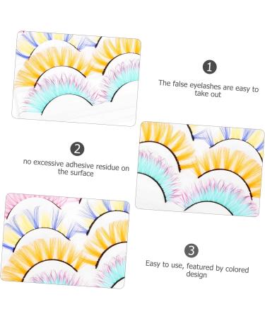 Beaupretty 5 Pairs colored false eyelashes cat eye eyelashes fluffy Makeup Eye Lashes fluffy eyelashes extensions drag queen false lashes Imitation natural Miss do it yourself - Buy Online on GoSupps.com