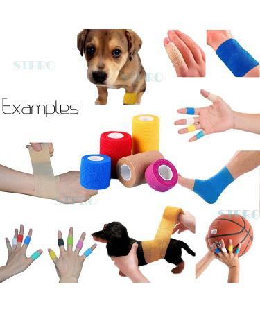 Stpro Vet Wrap 2 Inch x 12 Pack Light Blue - Self Adhering Cohesive Bandage for Horses - Buy Online on GoSupps.com