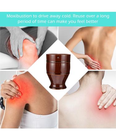 Moxa Cone Burner Holder Box | Portable Ceramic Moxibustion Massage Cup for Effective Pain Relief - Buy Online on GoSupps.com