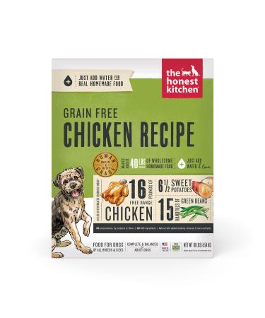 The Honest Kitchen Human Grade Dehydrated Grain Free Dog Food – Complete Meal or Dog Food Topper – Chicken 10 lb (makes 40 lbs) Chicken 10 Pound (Pack of 1) - Buy Online on GoSupps.com