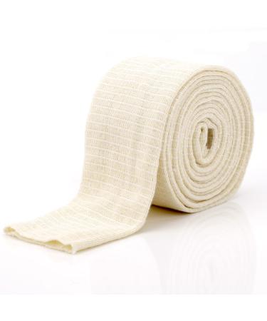 TSLBW Elastic Tubular Support Bandage Sport Bandages Washable & Reusable Large Knee Support Bandage Medium Thigh Cotton Spandex White (6.25cmx10m) 6.25cm*10m