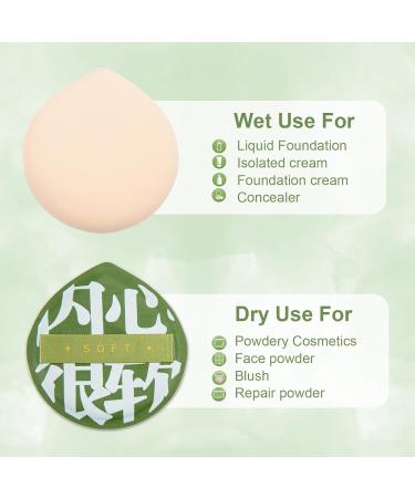 2PCS Large Makeup Sponge Reusable Soft Beauty Blenders Foundation Sponge Faster and Efficient Makeup in 3s Wet Dry Make Up Sponges for Cream Concealer Makeup & face sponges cleansing Large Droplet Shape - Buy Online on GoSupps.com