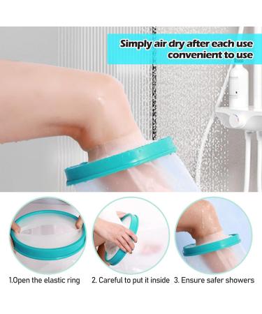 Byzesty Waterproof Leg Shower Protection - Non-Slip Cover for Adults | Keep Wounds Dry with Bandage Safety - Buy Online on GoSupps.com