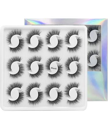 BLACKNANA Makeup Eyelashes 3D Extension Lashes Fluffy-Soft Natural Cross-Lash Extension Reusable Fake Lashes False Eyelashes Style 8 - Buy Online on GoSupps.com