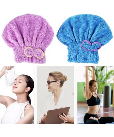 2-Piece Microfiber Hair Towel Set with Bowknot - Soft Headscarf for Women | Perfect for Bath & Make-Up - Buy Online on GoSupps.com
