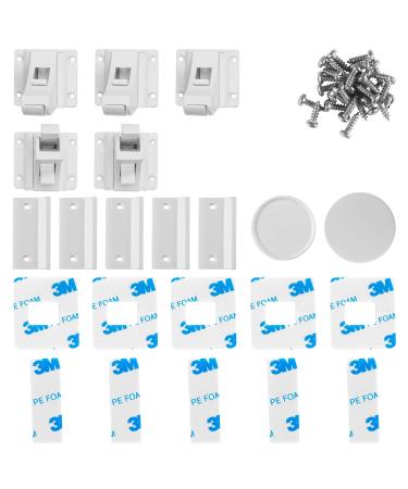 Kidimax Magnetic Cabinet Lock - Invisible Child Safety Lock for Closets & Drawers No Drilling Required - 5 Locks & 1 Key Set - Buy Online on GoSupps.com