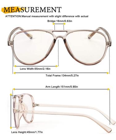 SODQW Aviator Blue Light Blocking Glasses for Women - Lightweight Computer Gaming Glasses with Anti-Eyestrain & UV Glare Protection - Brown Frame - Buy Online on GoSupps.com