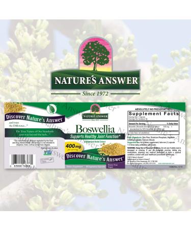 Nature's Answer Boswellia Extract Capsules - 90 Veggie Caps for Joint Support & Inflammation Relief - Buy Online on GoSupps.com