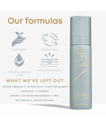 35 Thousand Clever Cleansing Balm | Travel Size Face Cleanser & Makeup Remover - Shop Now - Buy Online on GoSupps.com
