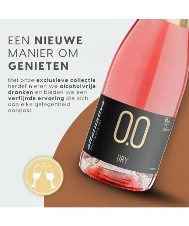 Princess Srl ALTERNATIVA Ros Dry Foam Without Alcohol 00 Italian bubbles sparkling suitable for all occasions 750 ml bottle - Buy Online on GoSupps.com