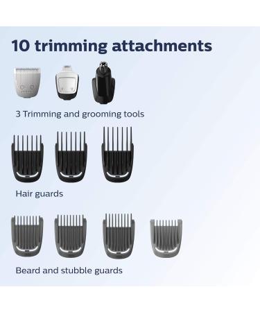 Philips Multigroom Series 3000 Cordless with 10 Trimming Accessories Lithium-Ion and Storage Bag MG3750/10 - Buy Online on GoSupps.com