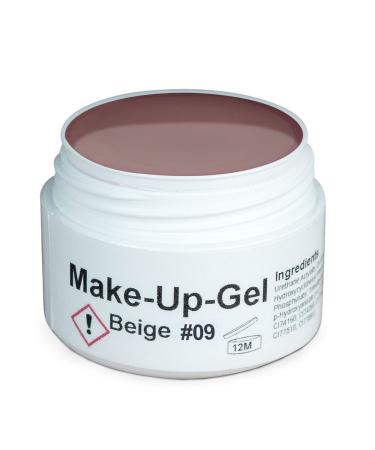 GS-Nails UV Make-up Gel Camouflage for Nail-Art & Nagel-Design-1000 ml of hardening cover gel-self-smoothing nail gel-beige #09 1 l (1 Pack) beige #09