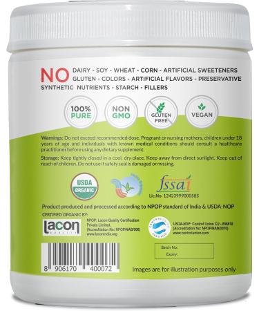 Vegs Organic Neem Leaf Powder - Freeze Dried True Green Neem Leaves Powder - Supports Hair Growth Skin & Gut Health Cleansing Immunity - 9 oz - Buy Online on GoSupps.com