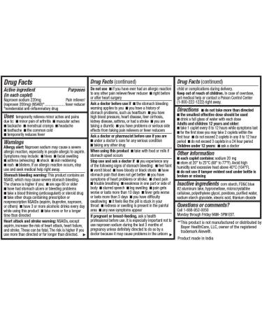 HealthA2Z Naproxen Sodium 220mg (NSAID) 300 Count - Fast Pain Relief and Fever Reducer - Buy Online on GoSupps.com