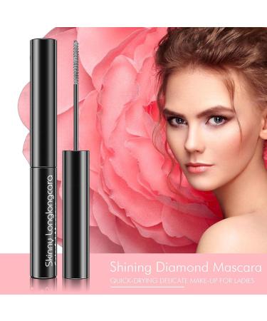 Glitter Mascara - Natural Eye Mascara - Clear and Bright Lengthening Mascara - Smudge-Proof Glitter Eye Makeup for Girls Women Wedding Makeup Goforwealth - Buy Online on GoSupps.com