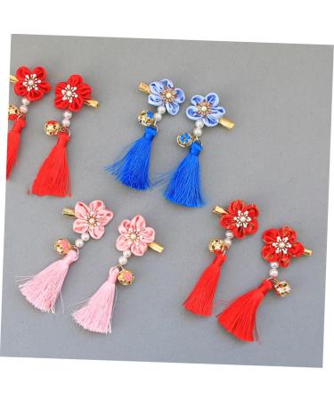 ibasenice 1 Pair Girl Barrettes Clip Bows Hair Clips Party Hair Clip Tassels Barrettes Kids Hair Clips for Girls Bow Hair Clips Hair Clip for Han Chinese Clothing Filler Japanese-style Child - Buy Online on GoSupps.com