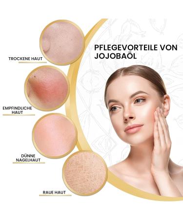 Organic Cold-Pressed Kanzy Jojoba Oil 50ml - 100% Pure Vegan Facial & Body Oil for Skin Hair & Nails - Anti-Aging Moisturizer - Buy Online on GoSupps.com