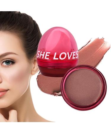 Blush Makeup | Long-Lasting Blushing Cream for Natural Makeup All Day Long Radiant Look Face Blusher for Gathering Home Working Shopping Traveling Dating 03# Dry Rose