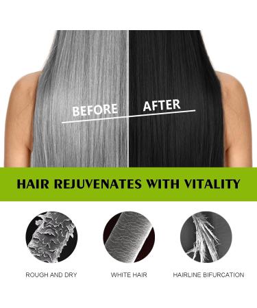 Shantou Yingji 2 pieces hair color shampoo shampoo for colored hair Hair Dye Shampoo 3in1 mild and not harmful to the hair cleanses the hair and moisturizes 2 pieces x 100 ml black hair5 - Buy Online on GoSupps.com